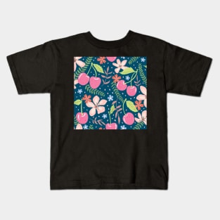 Cherry floral pattern Kids T-Shirt